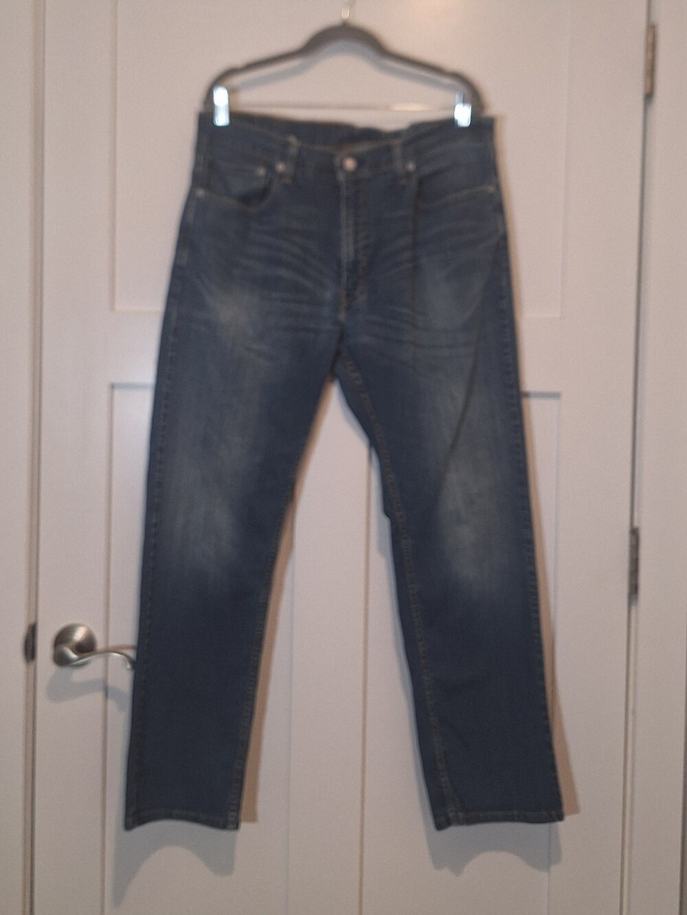 Levi's 559 Relaxed Fit Denim Blue Jeans Whiskering Fading High Rise Size 38x30